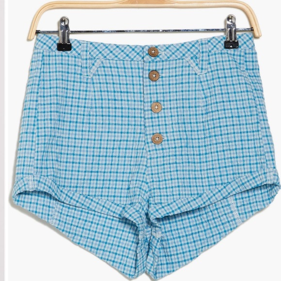 Free People!✨Checked Out Plaid Briefs - Picture 3 of 3